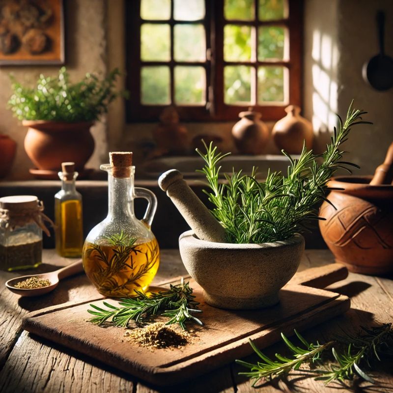 Rosemary, Kitchen, Oil, Window